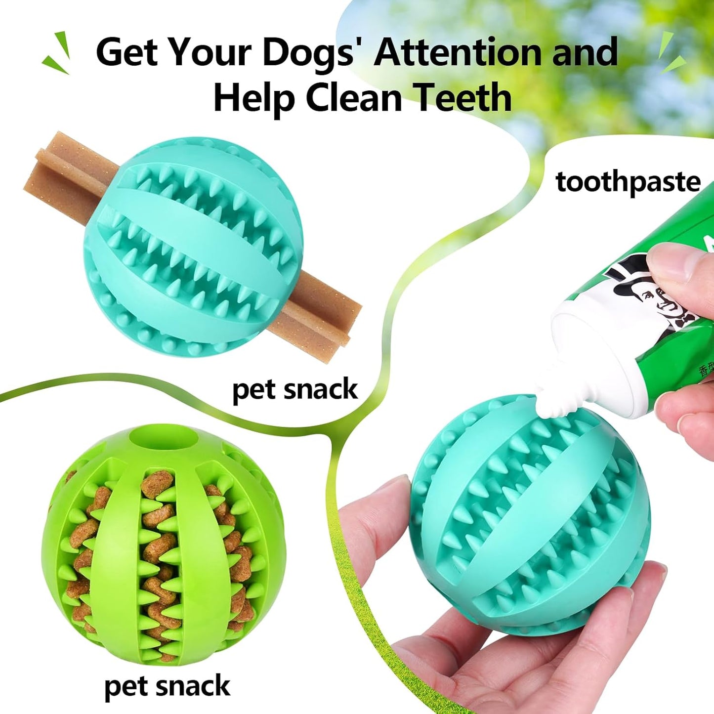 Dog Teething Toys Ball (2 packs)