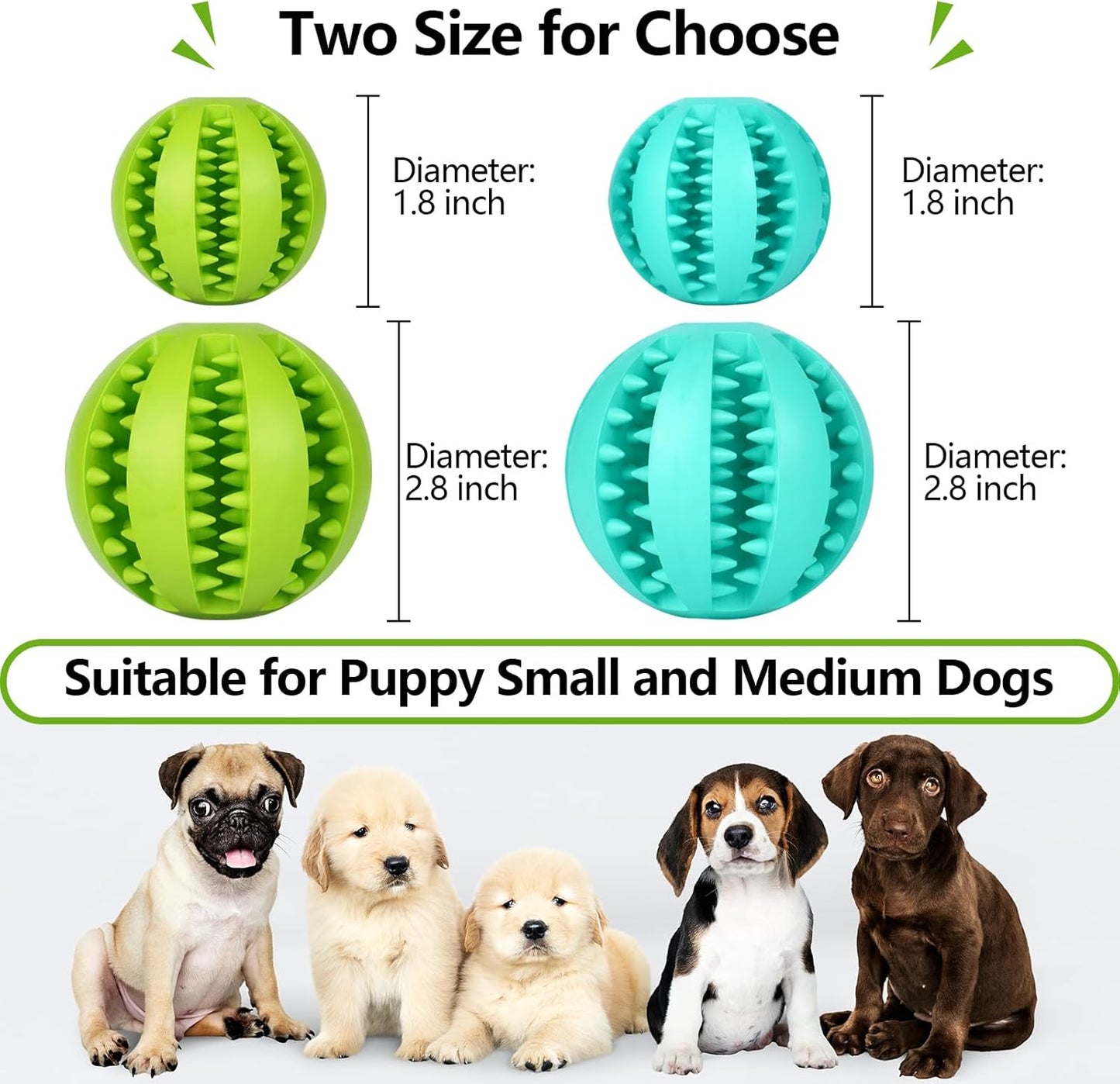 Dog Teething Toys Ball (2 packs)