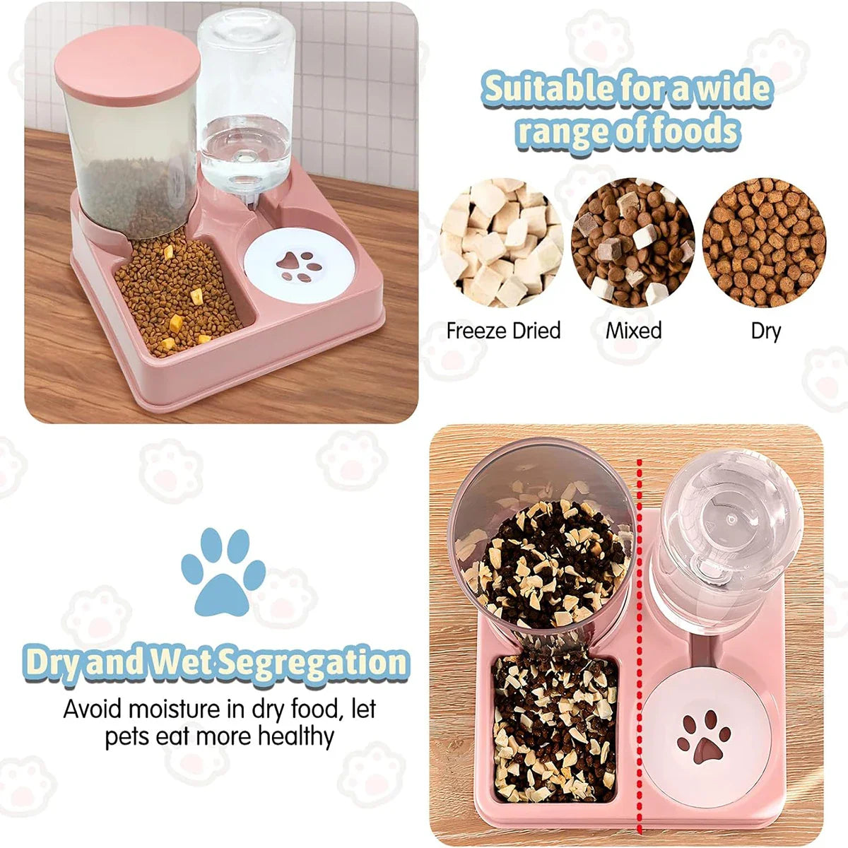 Automatic Pet Feeder And Water Dispenser