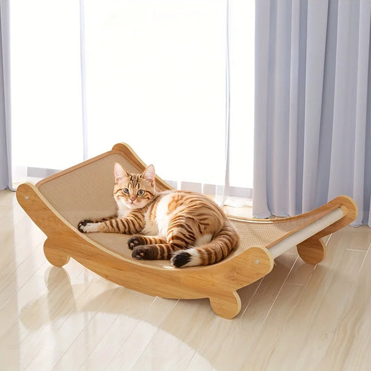 Cat Scratcher Bed Cats Wooden Scratching Pads Multifuction Cats Sleeping Bed Detachable Cat Scratch Board For Kitten Grinding