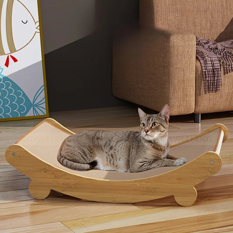 Cat Scratcher Bed Cats Wooden Scratching Pads Multifuction Cats Sleeping Bed Detachable Cat Scratch Board For Kitten Grinding