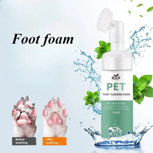 Pet Foot Cleansing Foam 150ml Foot Care Lotion Universal Cleaning Supplies Dogs Cats Dog Foot Wash Foam Pet Grooming Products