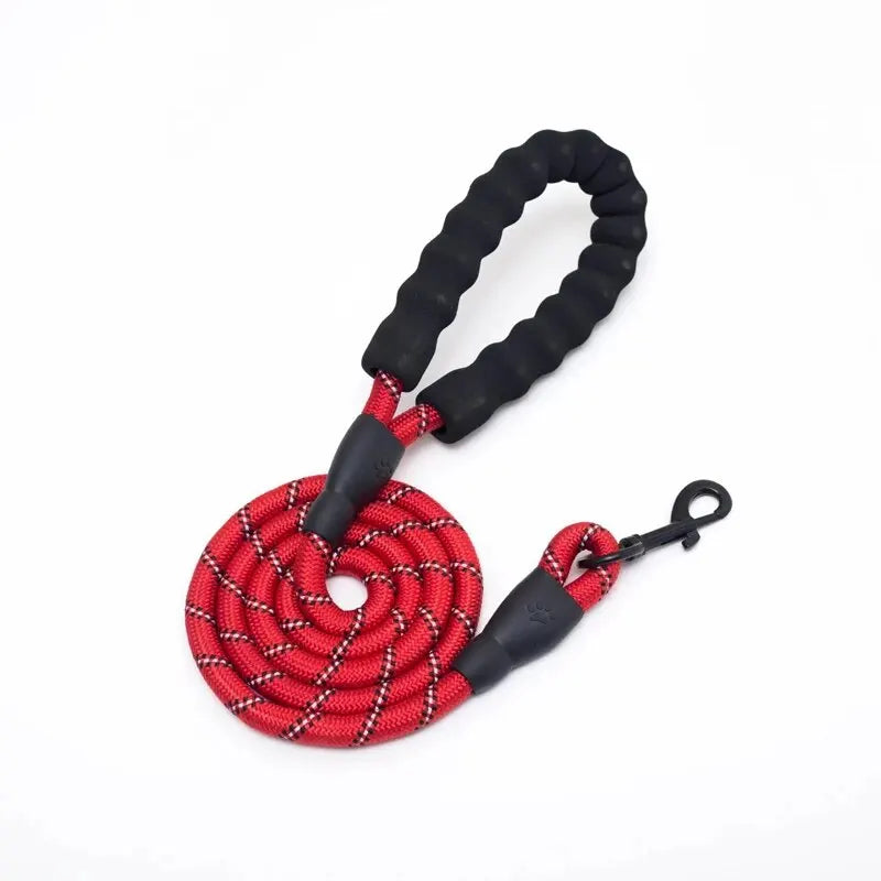 Reflective Pet Leash Nylon Round Leash Dog Walking