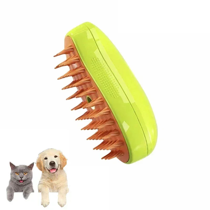 PetGroom Pro™ 3-in-1 Electric Steam Brush for Cats &amp; Dogs