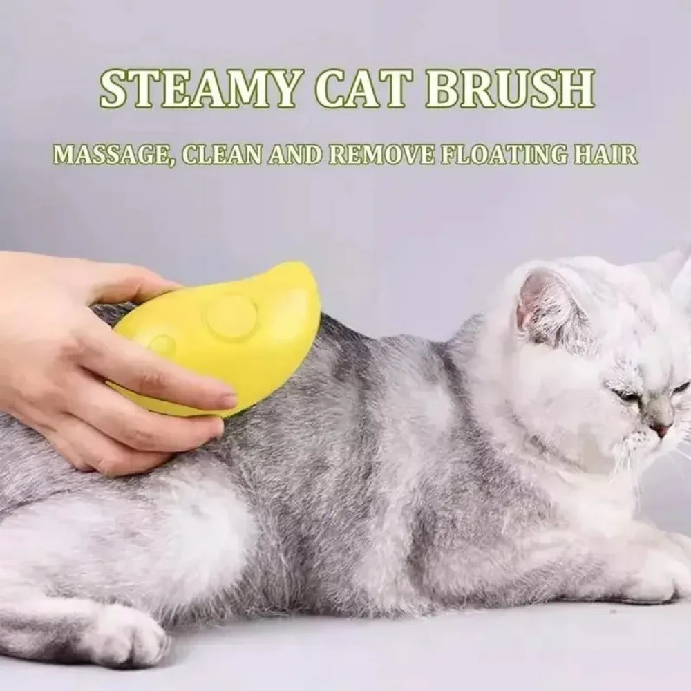 PetGroom Pro™ 3-in-1 Electric Steam Brush for Cats &amp; Dogs