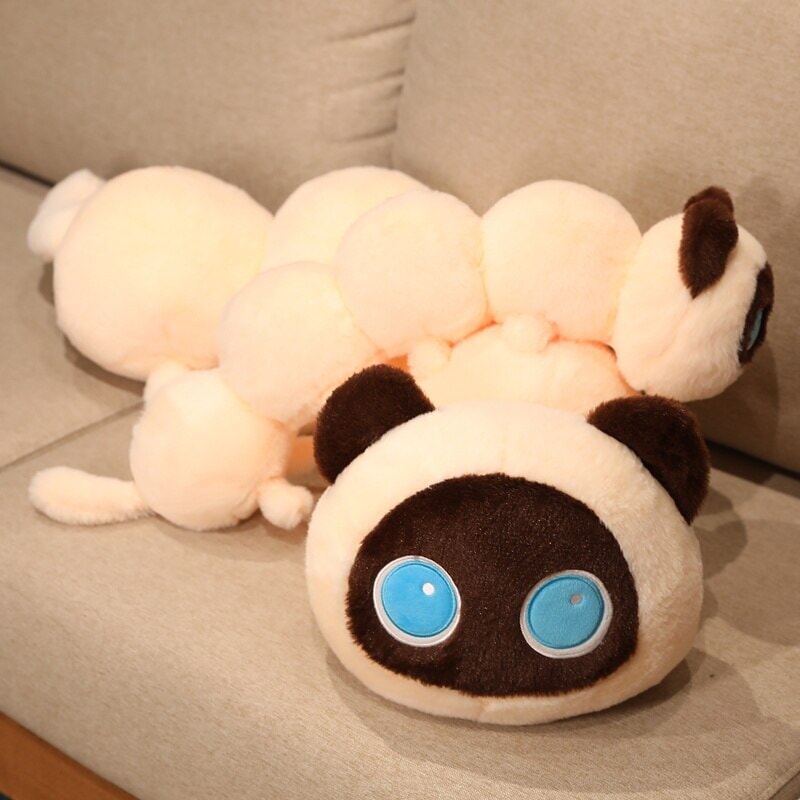 Long Fluffy Cat Caterpillar Plushies