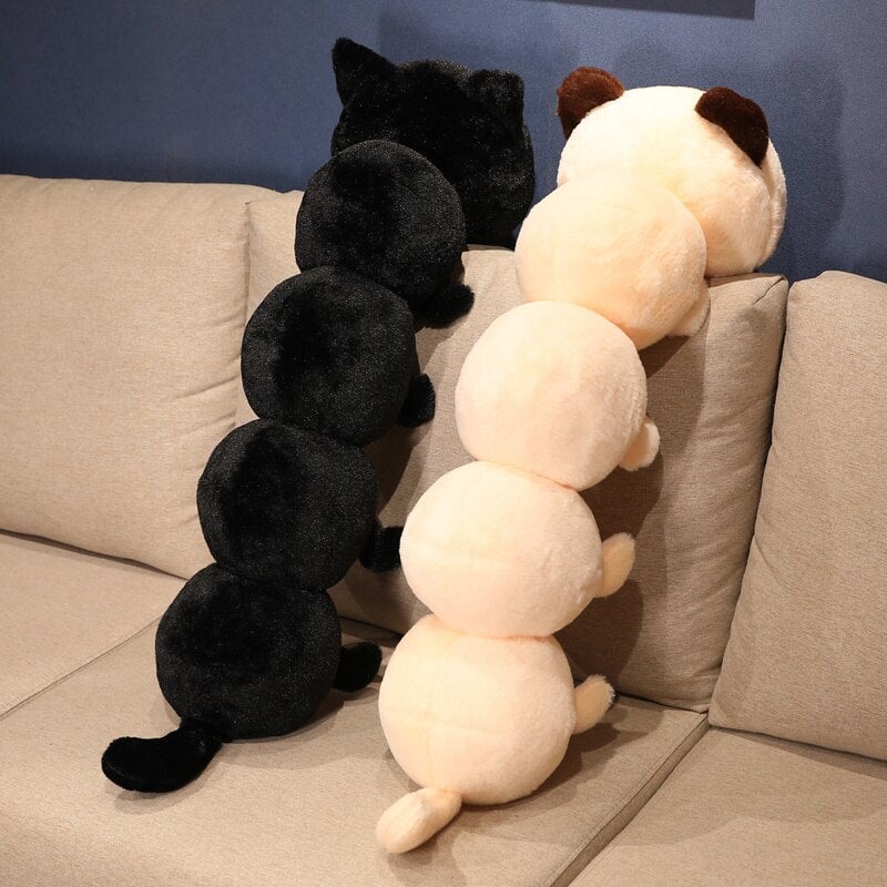 Long Fluffy Cat Caterpillar Plushies