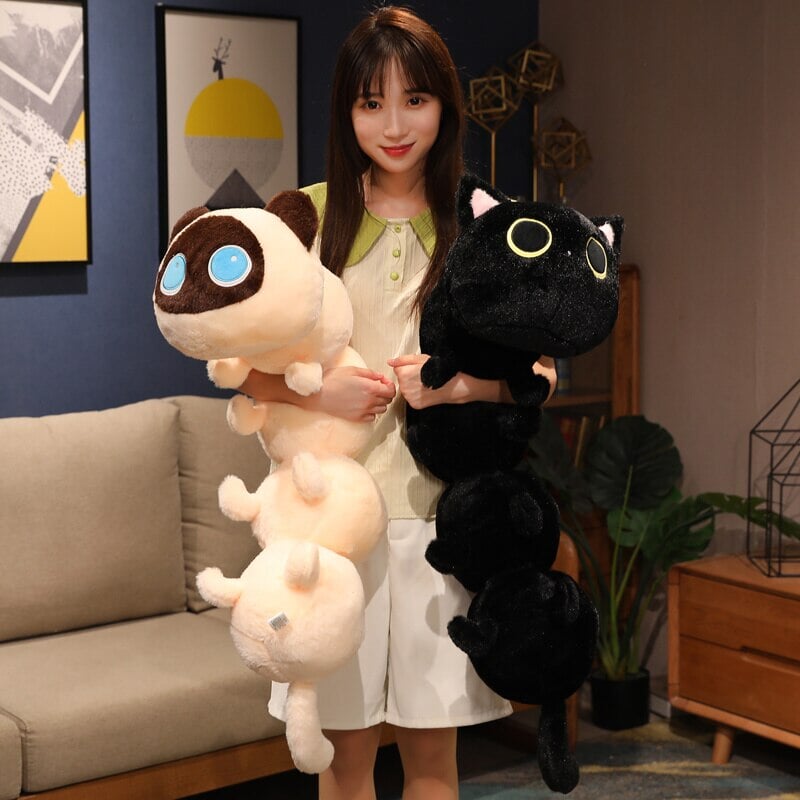 Long Fluffy Cat Caterpillar Plushies